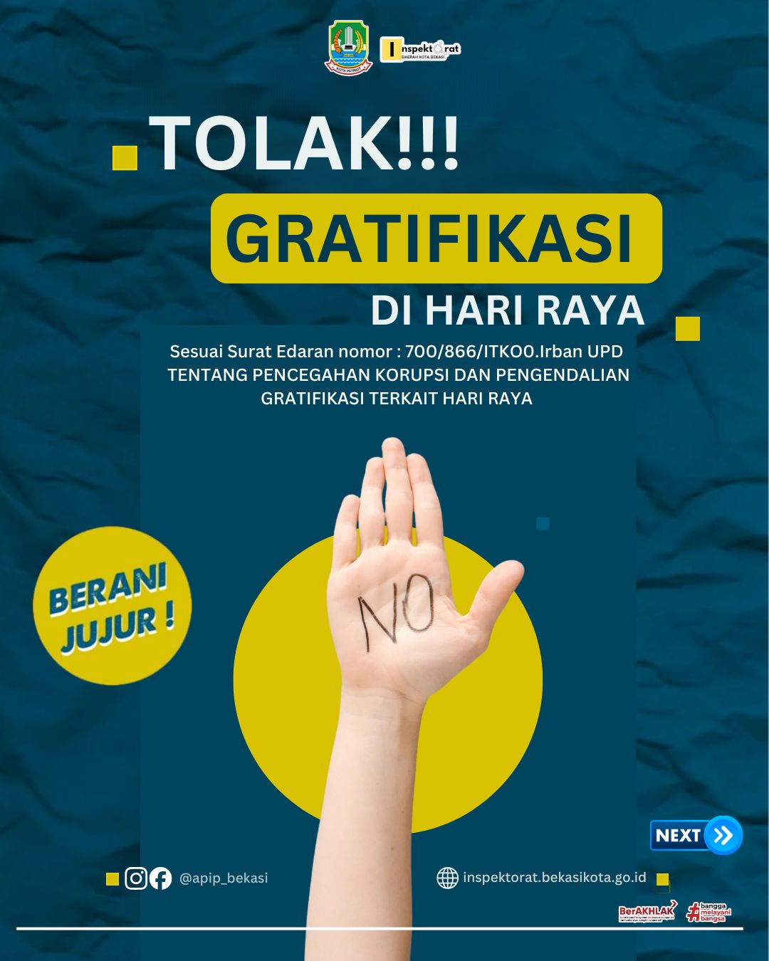 Tolak Gratifikasi Di Hari Raya